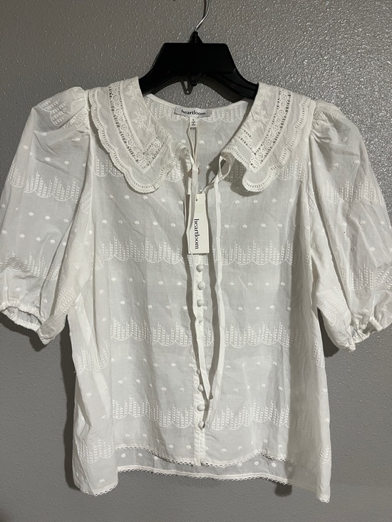 Heartloom Ivory Puff-Sleeve Seraphine Top NWT size Small - Picture 4 of 5